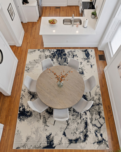 Oriental Weavers Evolution 0978A Ivory Beige dining room rug overhead