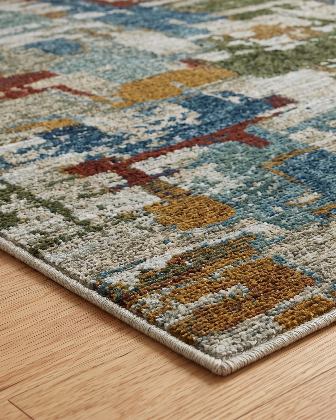 Oriental Weavers Hayden HAY02 Beige Multi abstract rug corner detail