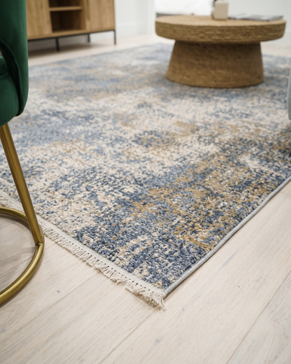 Oriental Weavers Hayden HAY08 Beige Blue rug corner detail