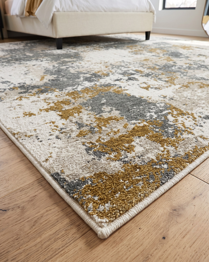 Oriental Weavers Hayden HAY10 Beige Grey abstract rug corner texture