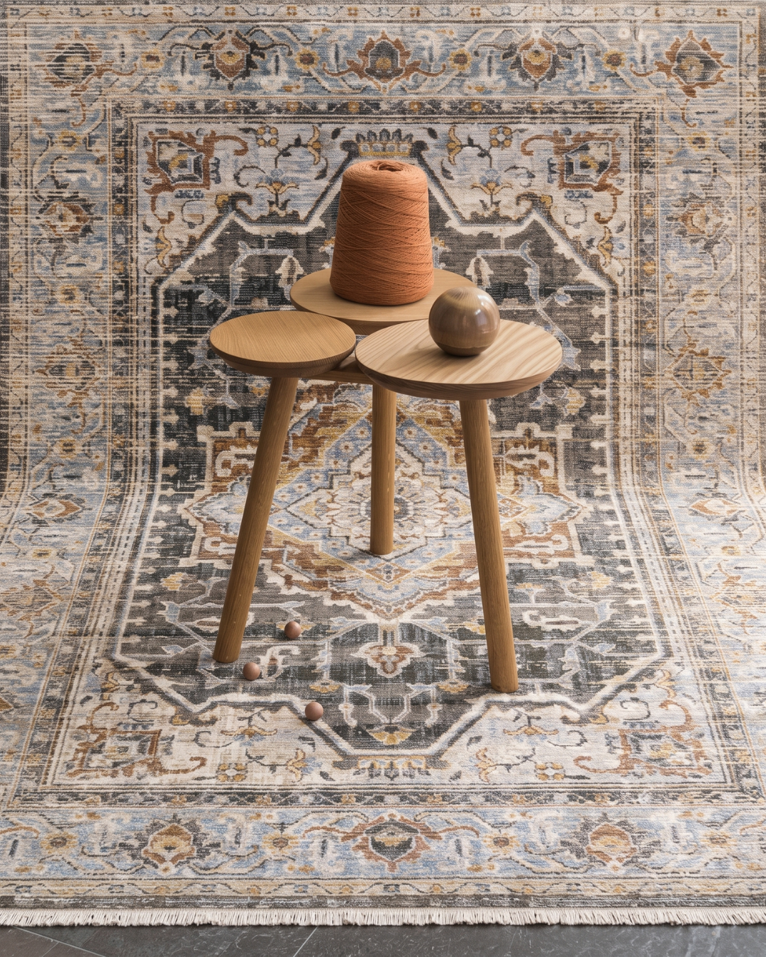 Oriental Weavers Maharaja 1803X Grey Blue rug styled product detail