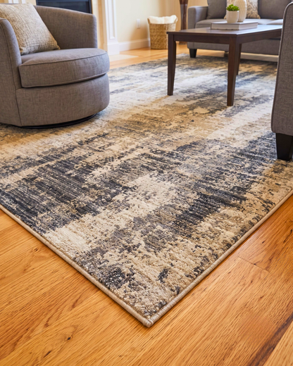 Oriental Weavers Nebulous 4151N Grey Beige abstract rug corner detail