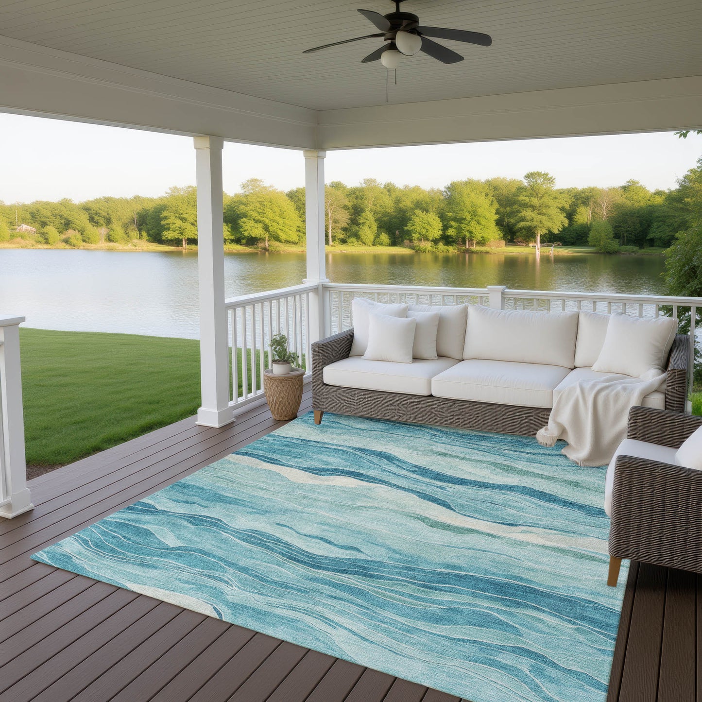 Dalyn Rugs Pacifica  Turquoise  Transitional