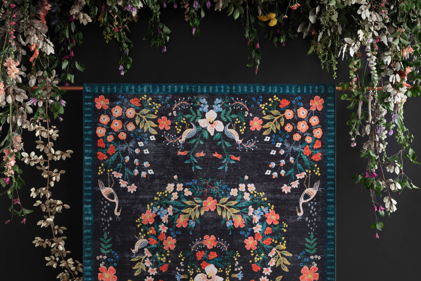 Rifle Paper Co. x Loloi Palais  Black Multi Transitional