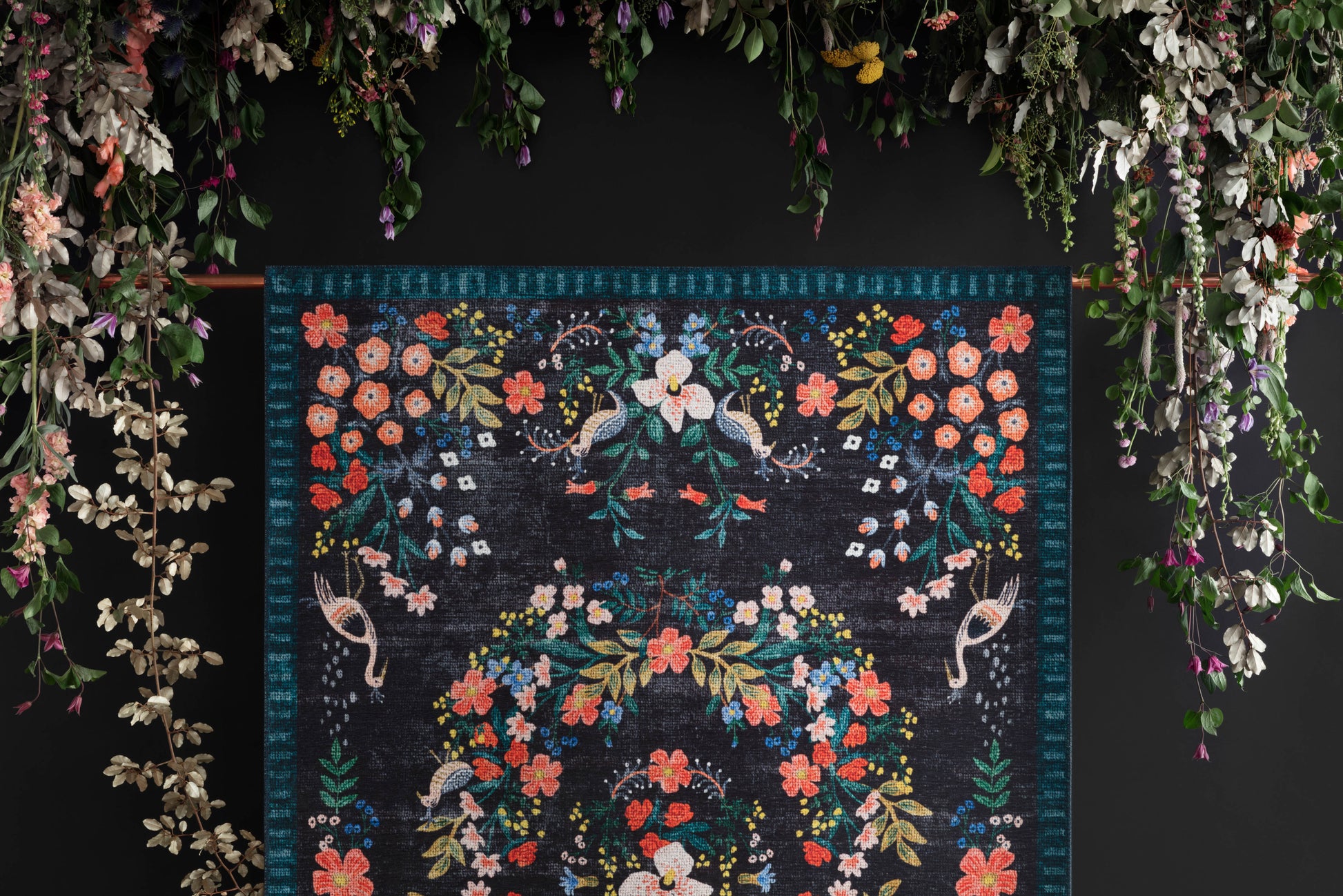 Rifle Paper Co. x Loloi Palais  Black Multi Transitional