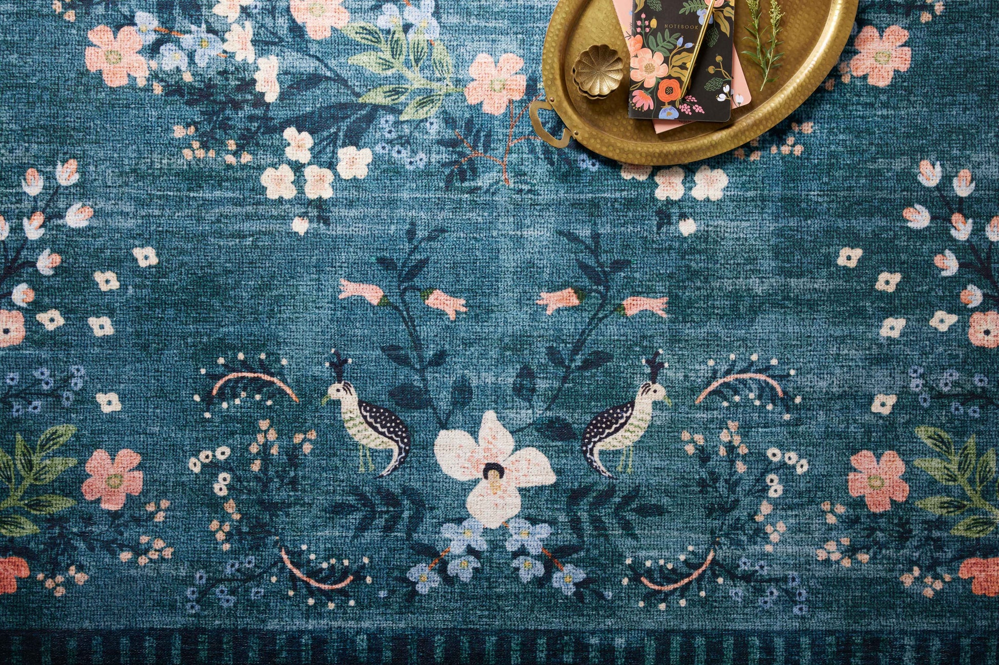 Rifle Paper Co. x Loloi Palais  Teal  Transitional