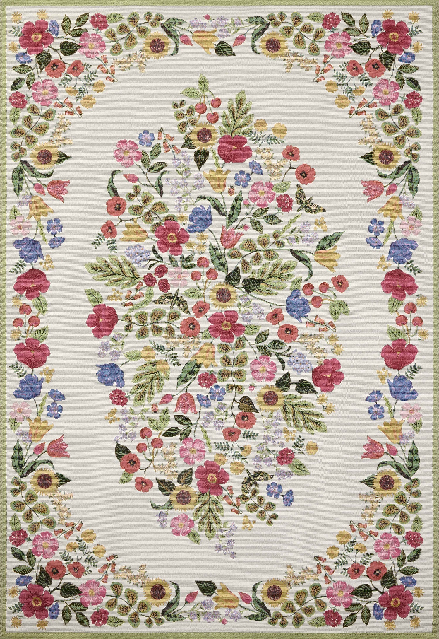 Rifle Paper Co. x Loloi Perennial  Cream  Indoor/Outdoor