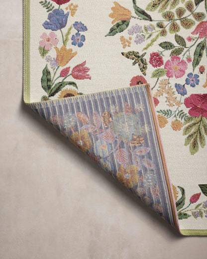 Rifle Paper Co. x Loloi Perennial  Cream  Indoor/Outdoor