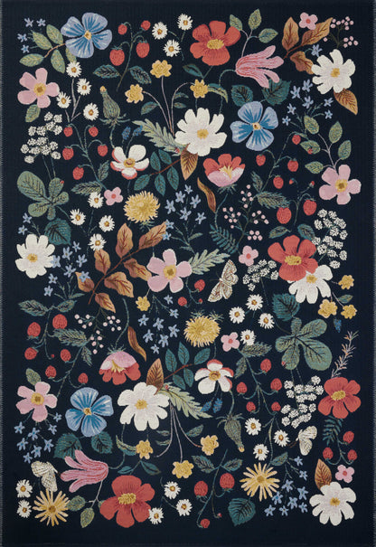 Rifle Paper Co. x Loloi Perennial  Black  Indoor/Outdoor