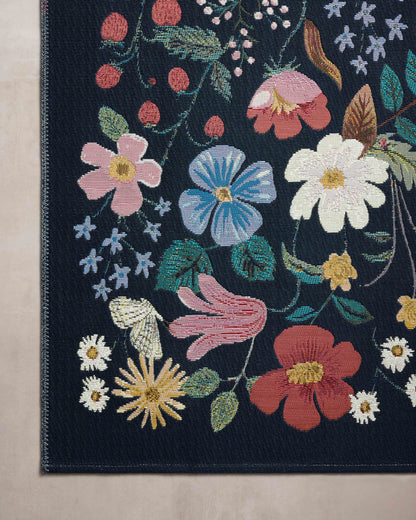 Rifle Paper Co. x Loloi Perennial  Black  Indoor/Outdoor