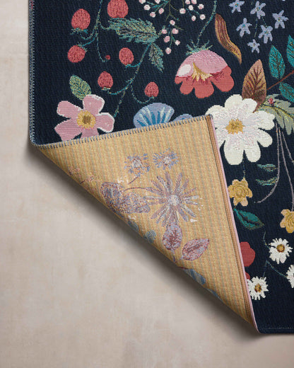 Rifle Paper Co. x Loloi Perennial  Black  Indoor/Outdoor