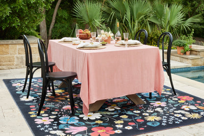 Rifle Paper Co. x Loloi Perennial  Black  Indoor/Outdoor