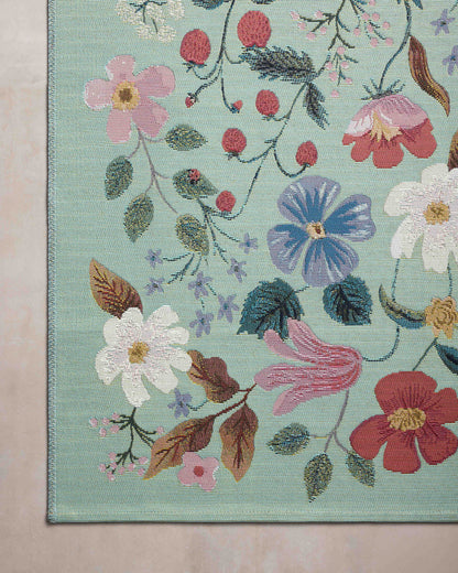 Rifle Paper Co. x Loloi Perennial  Mint  Indoor/Outdoor