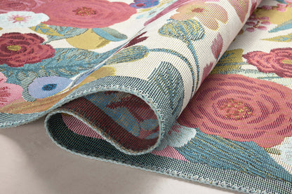 Rifle Paper Co. x Loloi Perennial  Rose Multi Indoor/Outdoor