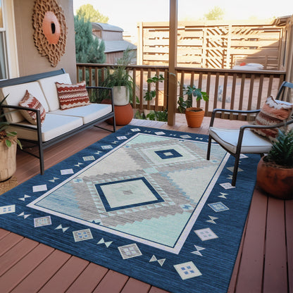 Dalyn Rugs Phoenix  Denim  Southwestern