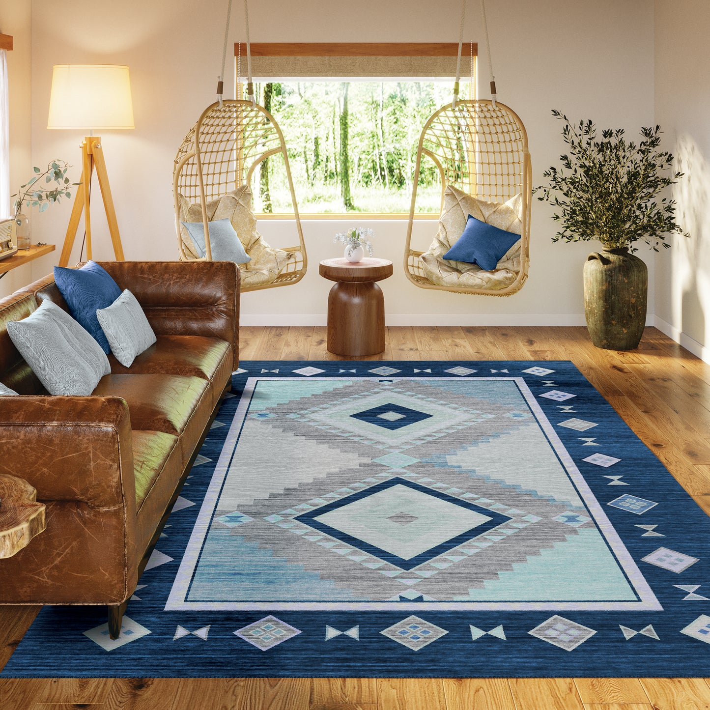 Dalyn Rugs Phoenix  Denim  Southwestern