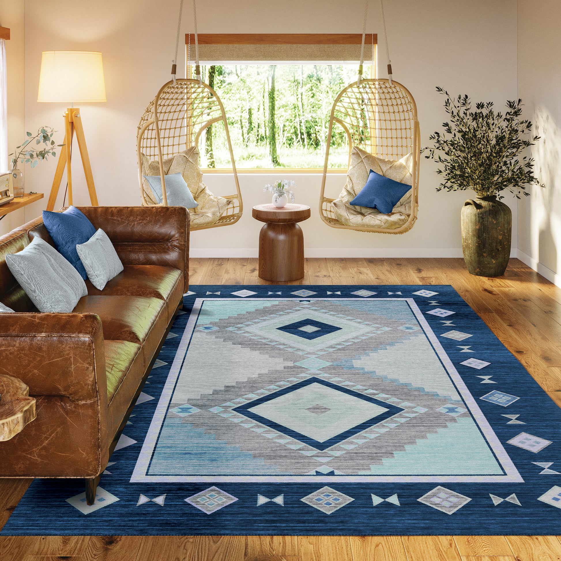 Dalyn Rugs Phoenix  Denim  Southwestern