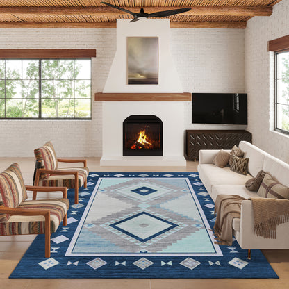 Dalyn Rugs Phoenix  Denim  Southwestern