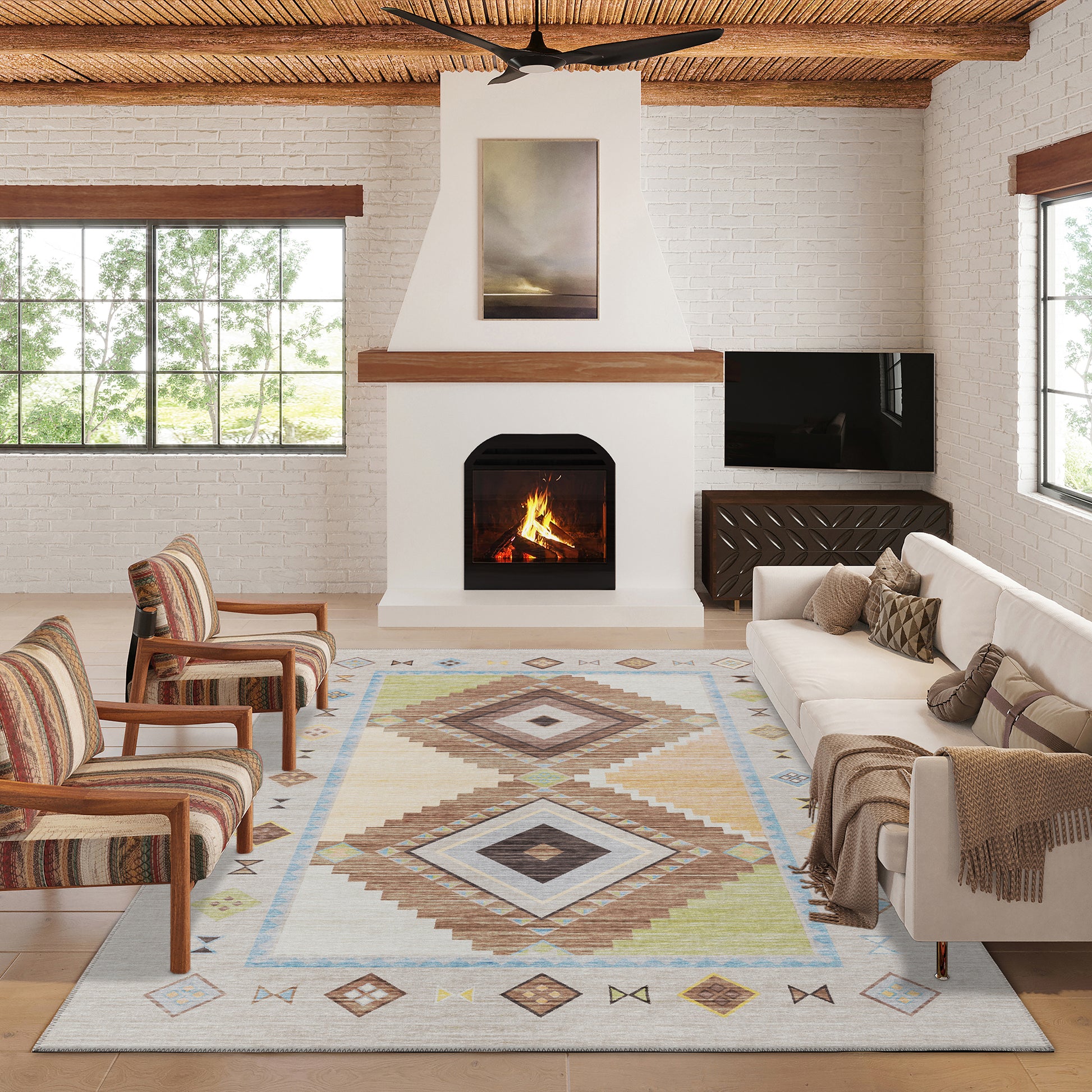 Dalyn Rugs Phoenix  Taupe  Southwestern