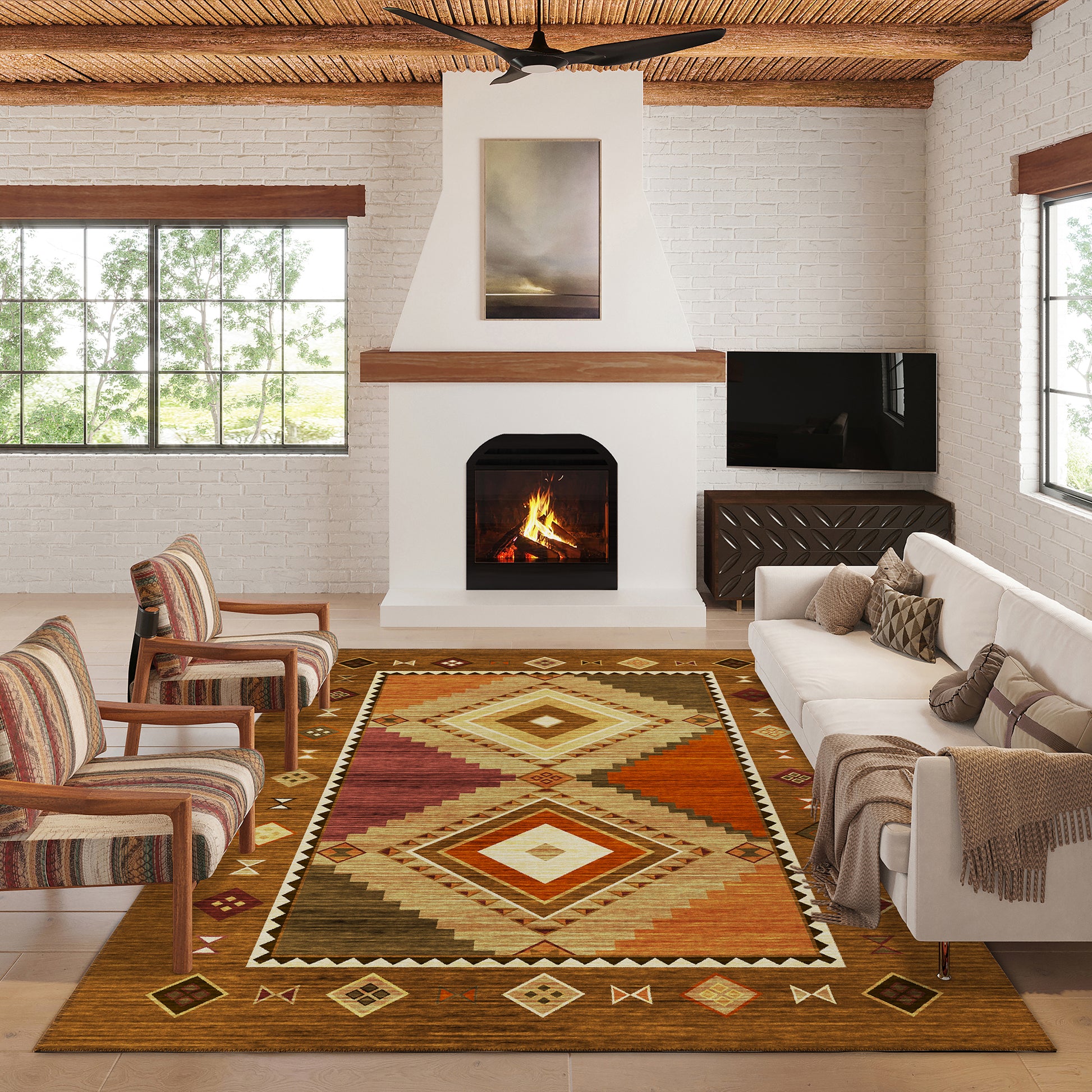 Dalyn Rugs Phoenix  Walnut  Southwestern
