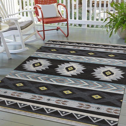 Dalyn Rugs Phoenix  Black  Southwestern