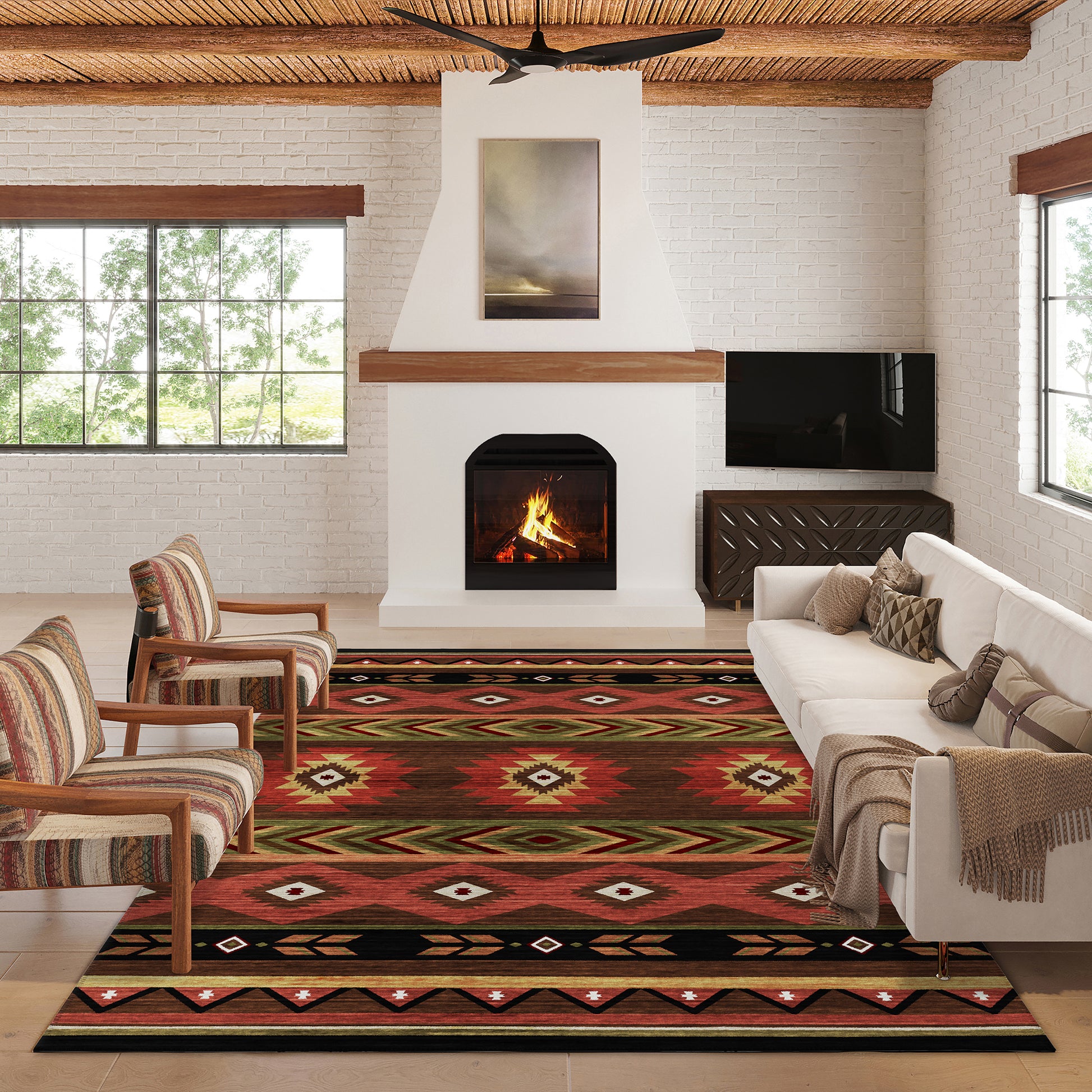 Dalyn Rugs Phoenix  Chocolate  Southwestern
