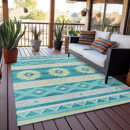 Dalyn Rugs Phoenix  Teal  Southwestern