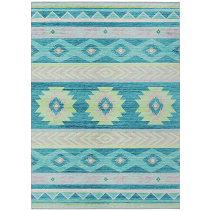 Dalyn Rugs Phoenix  Teal  Southwestern