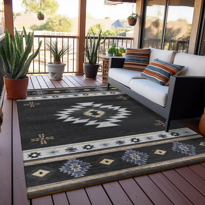 Dalyn Rugs Phoenix  Black  Southwestern