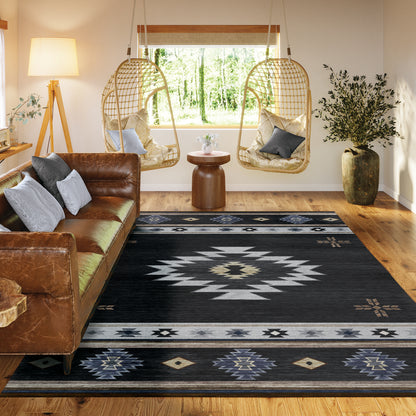 Dalyn Rugs Phoenix  Black  Southwestern