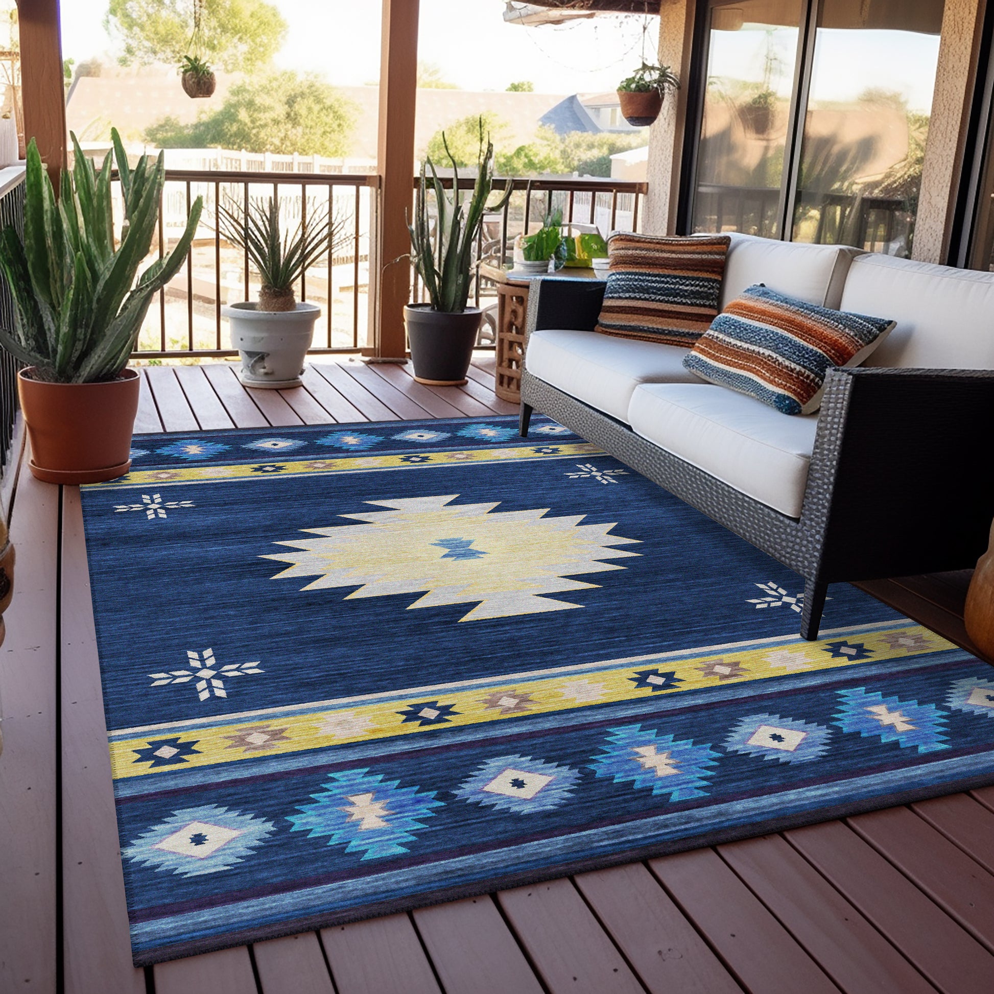 Dalyn Rugs Phoenix  Navy  Southwestern