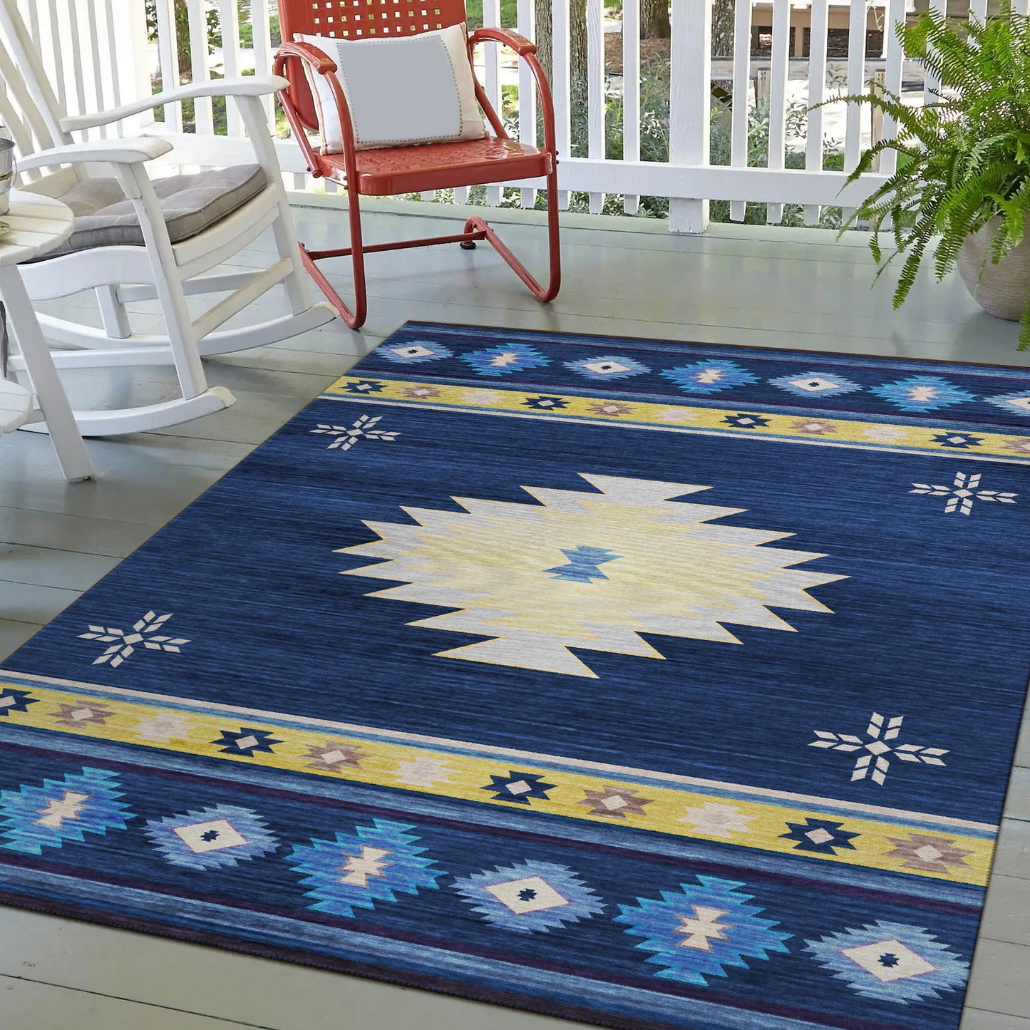 Dalyn Rugs Phoenix  Navy  Southwestern