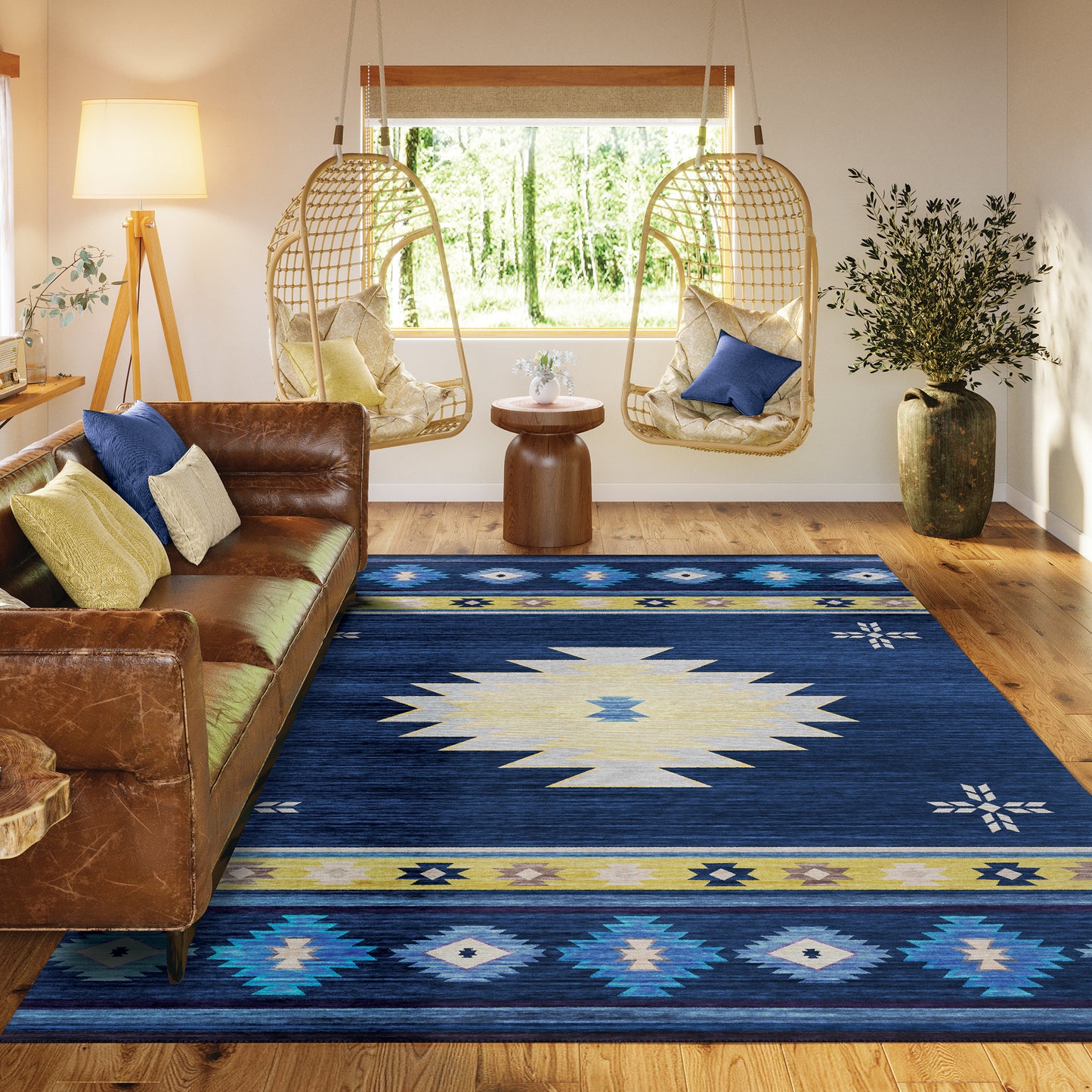 Dalyn Rugs Phoenix  Navy  Southwestern