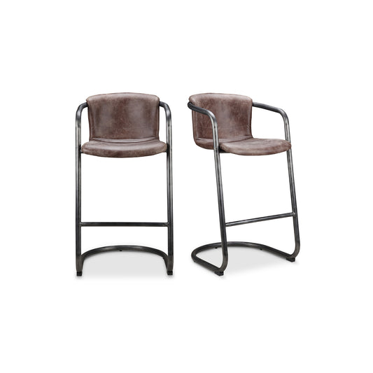 Moes Home Bar Stools Freeman Brown Industrial Furniture