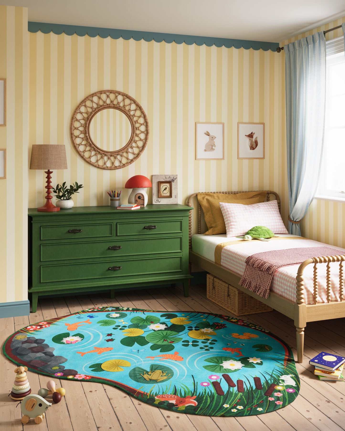 Momeni Playground  Blue  Contemporary