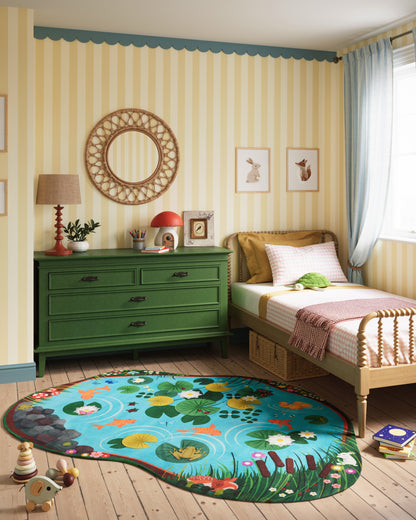 Momeni Playground  Blue  Contemporary