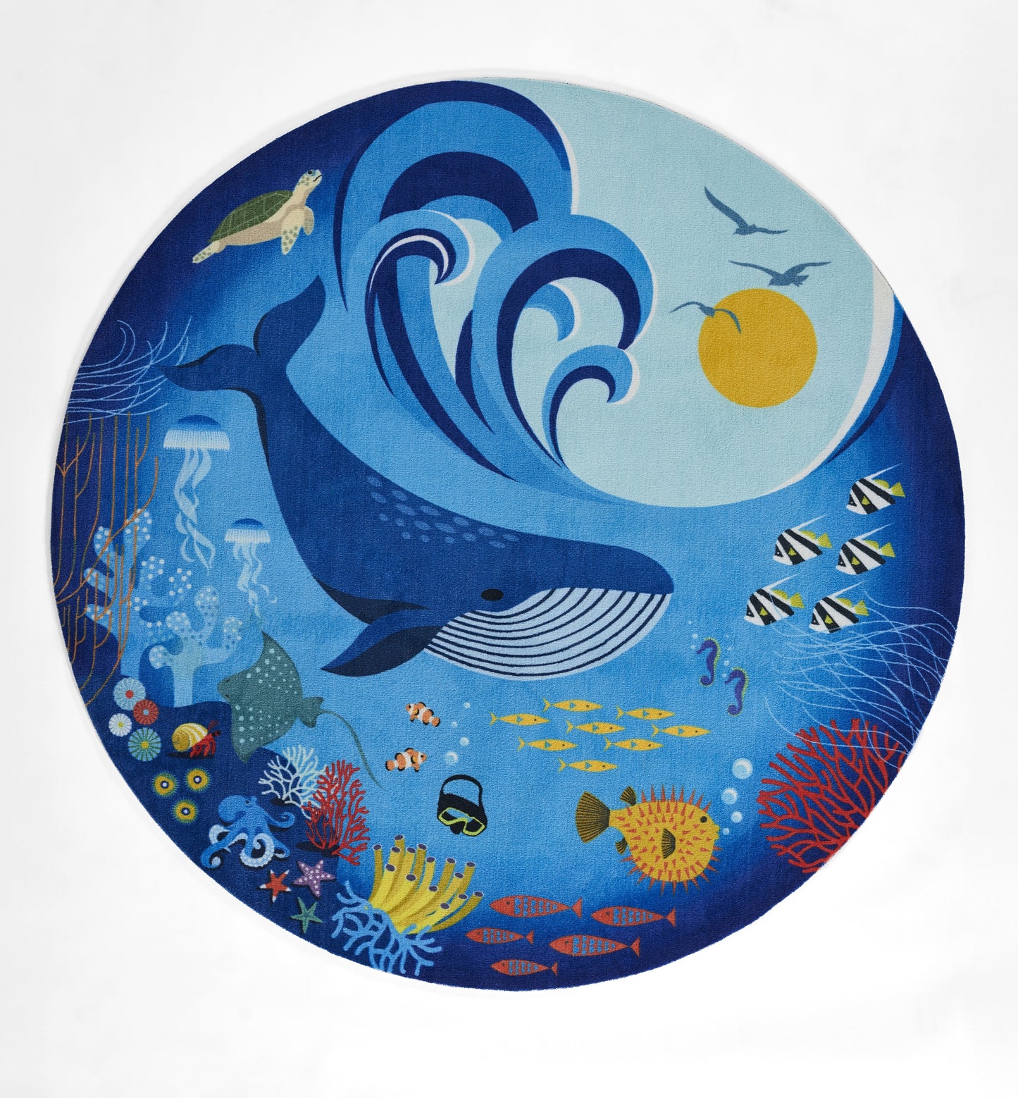 Momeni Playground  Blue  Contemporary