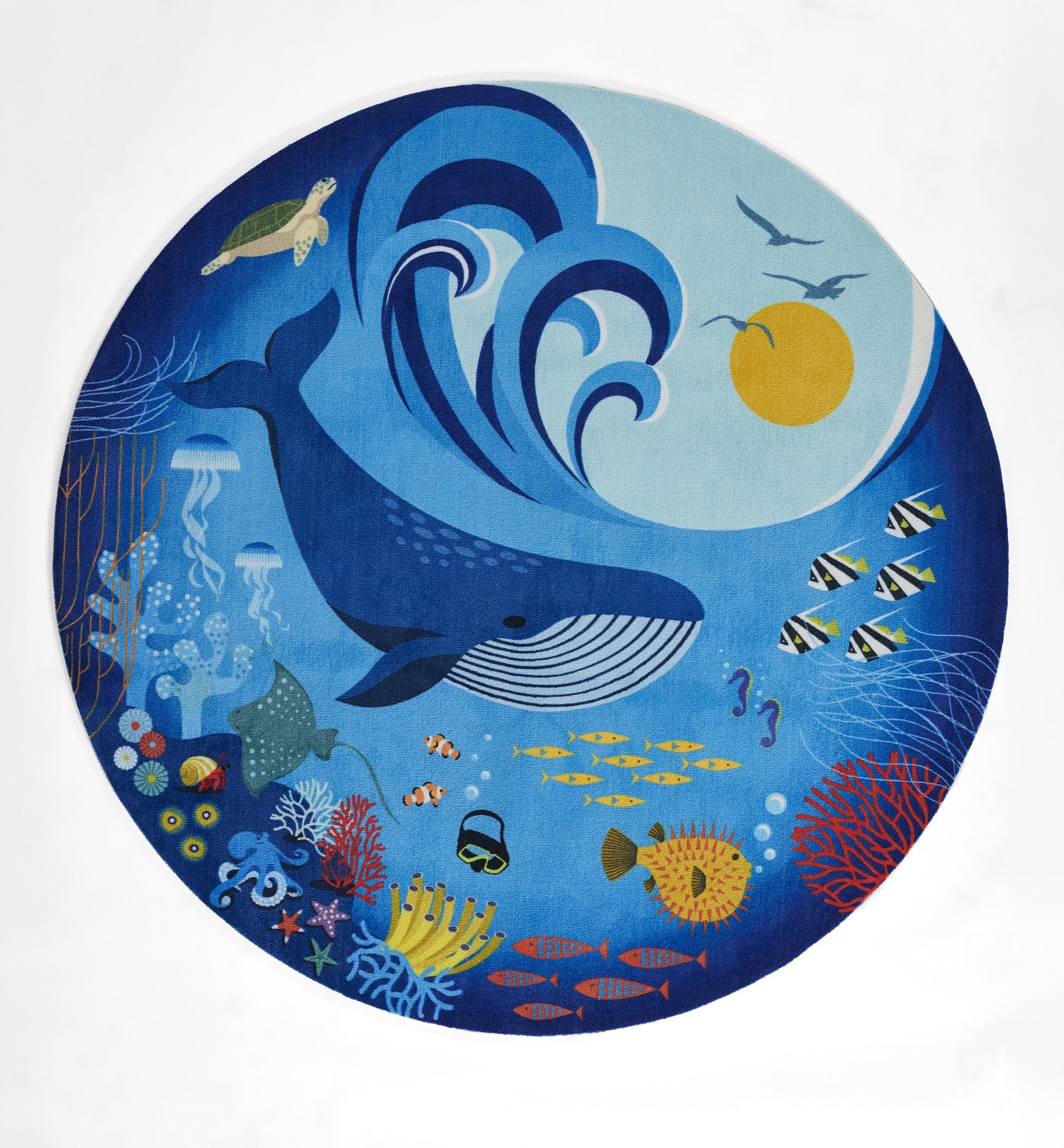 Momeni Playground  Blue  Contemporary