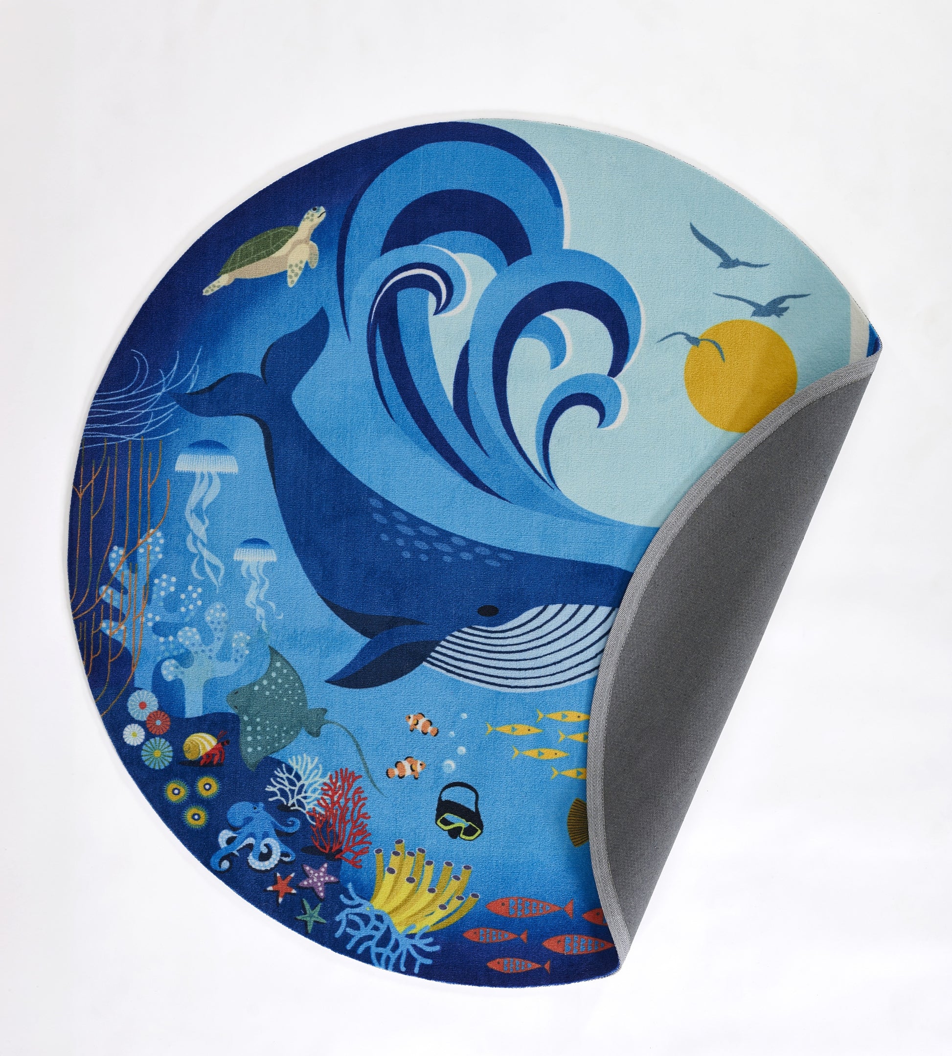 Momeni Playground  Blue  Contemporary