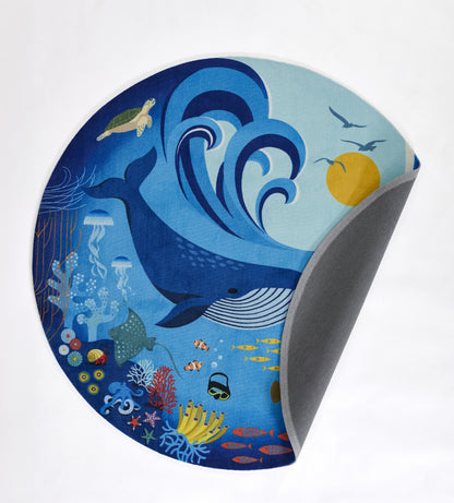 Momeni Playground  Blue  Contemporary
