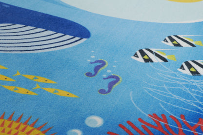 Momeni Playground  Blue  Contemporary
