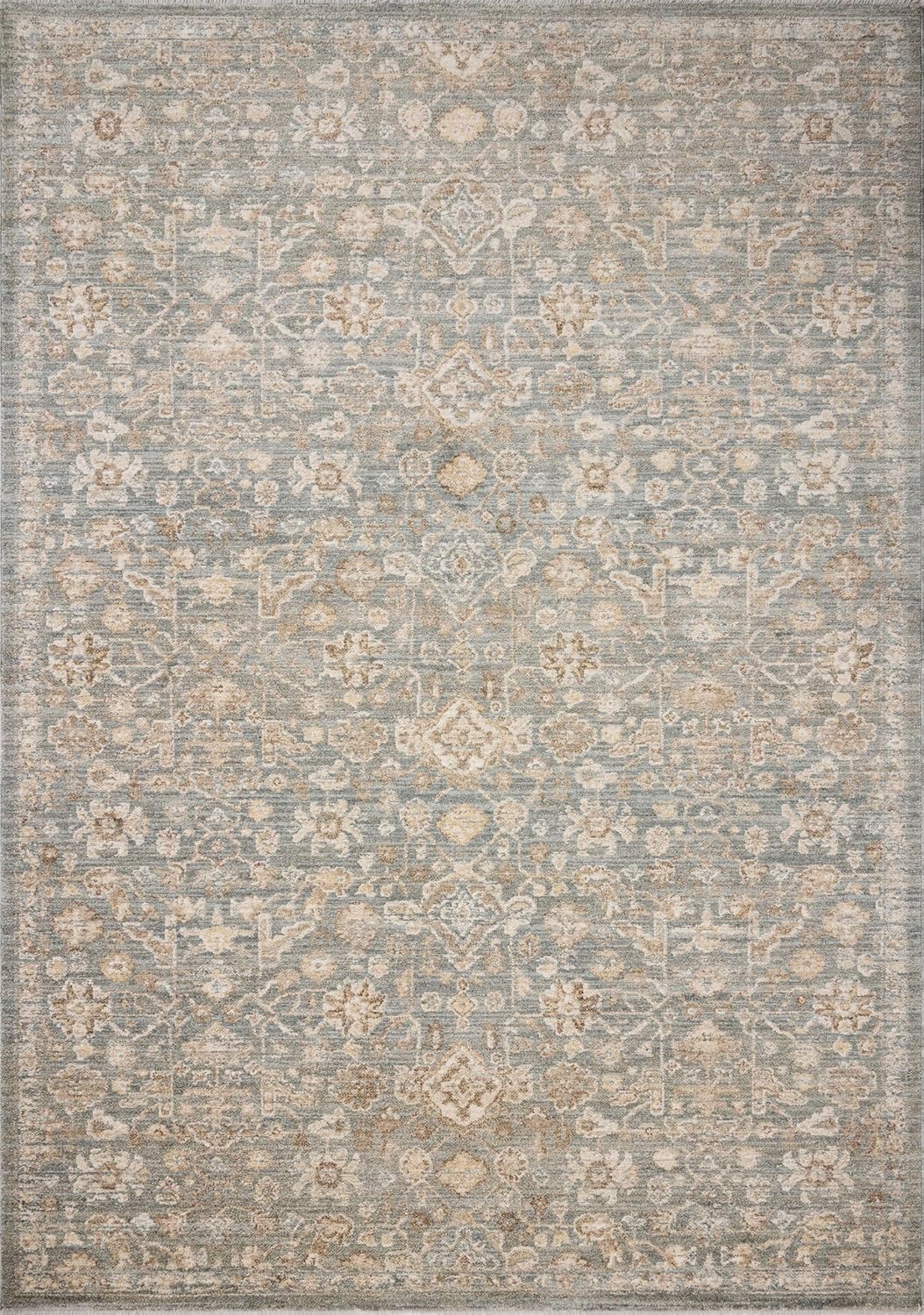 Chris Loves Julia x Loloi Palma PLM-05 Blue Natural Traditional Power Loomed Rug