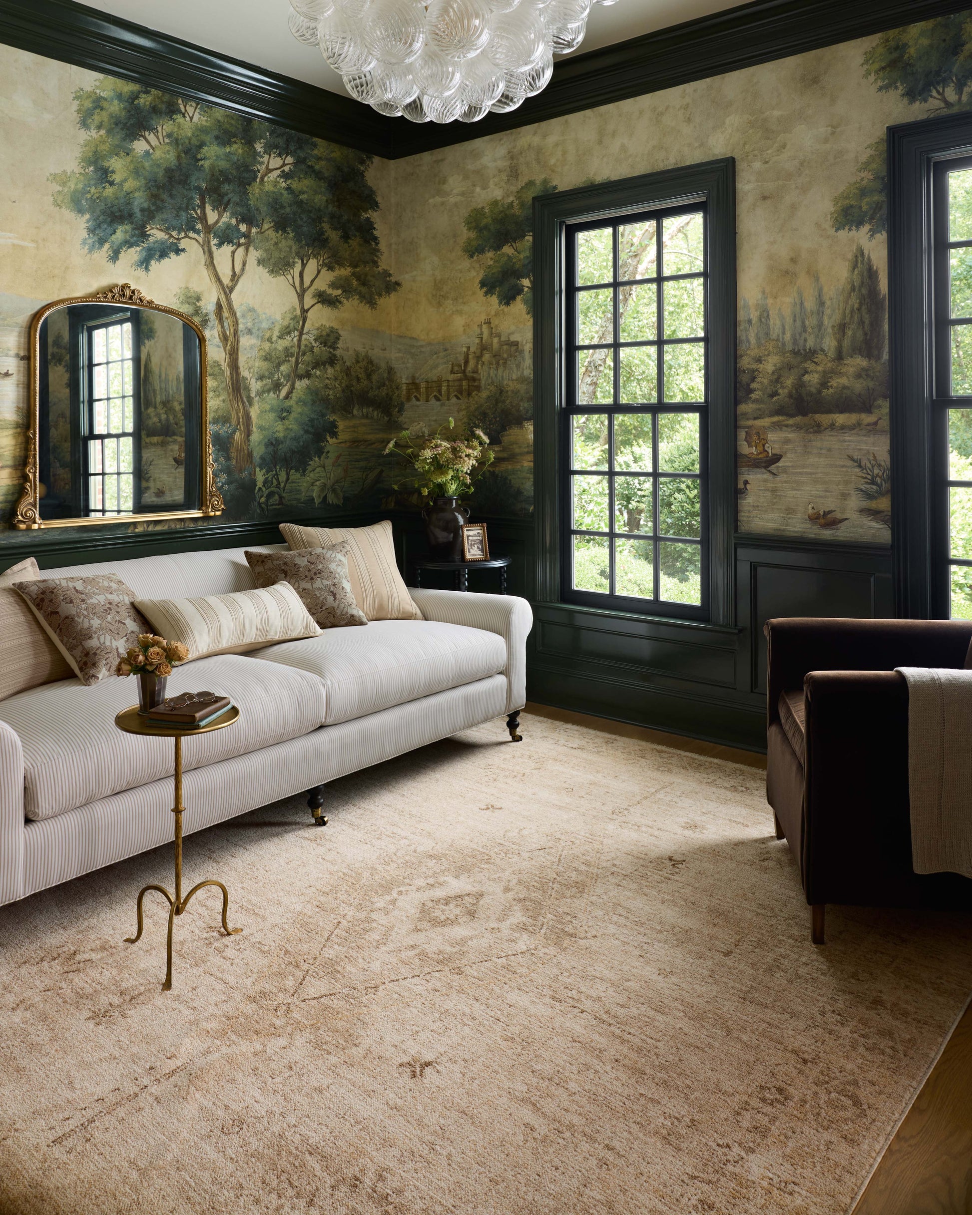 Chris Loves Julia x Loloi Palma  Natural Smoke Traditional