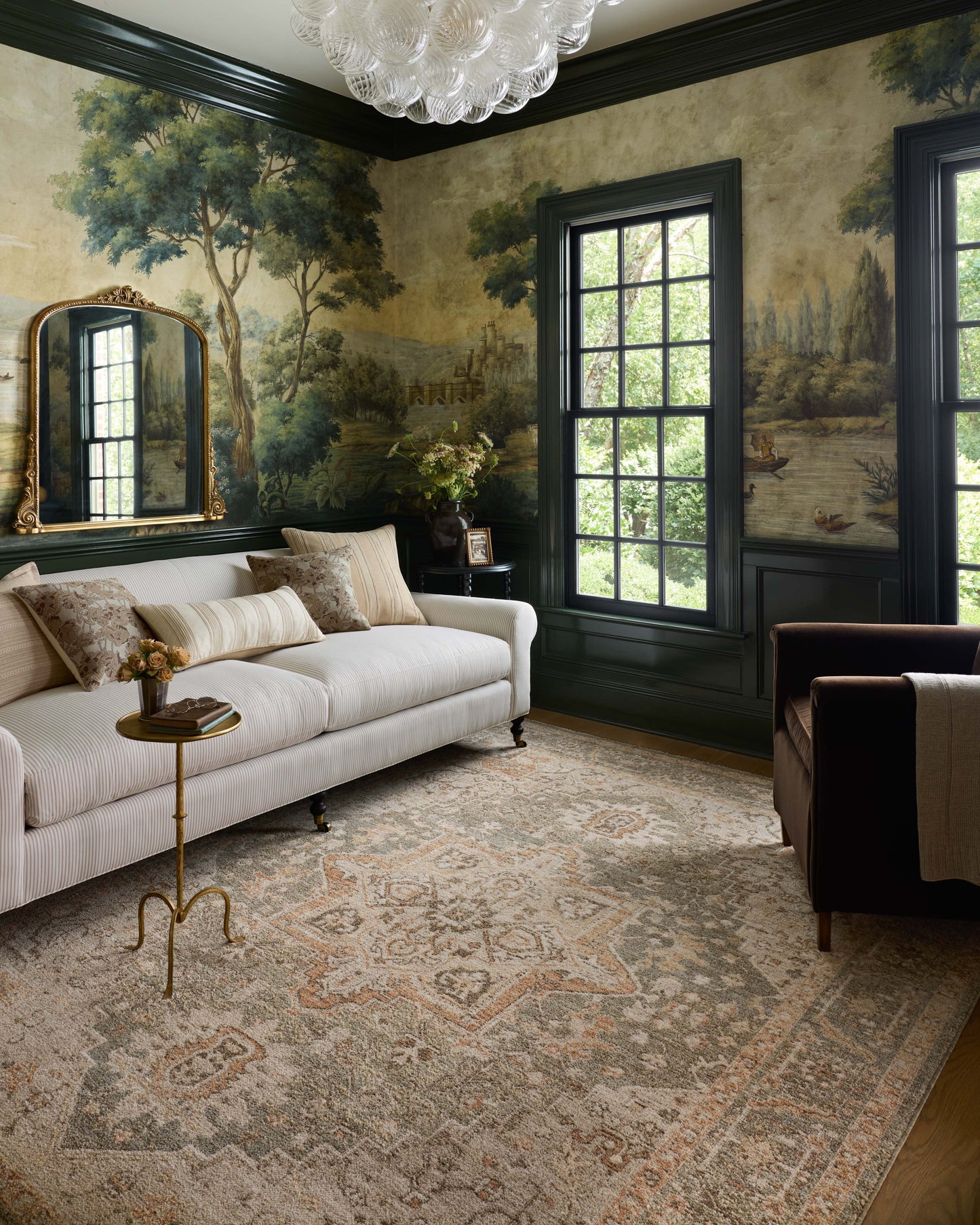 Chris Loves Julia x Loloi Palma  Olive Spice Traditional