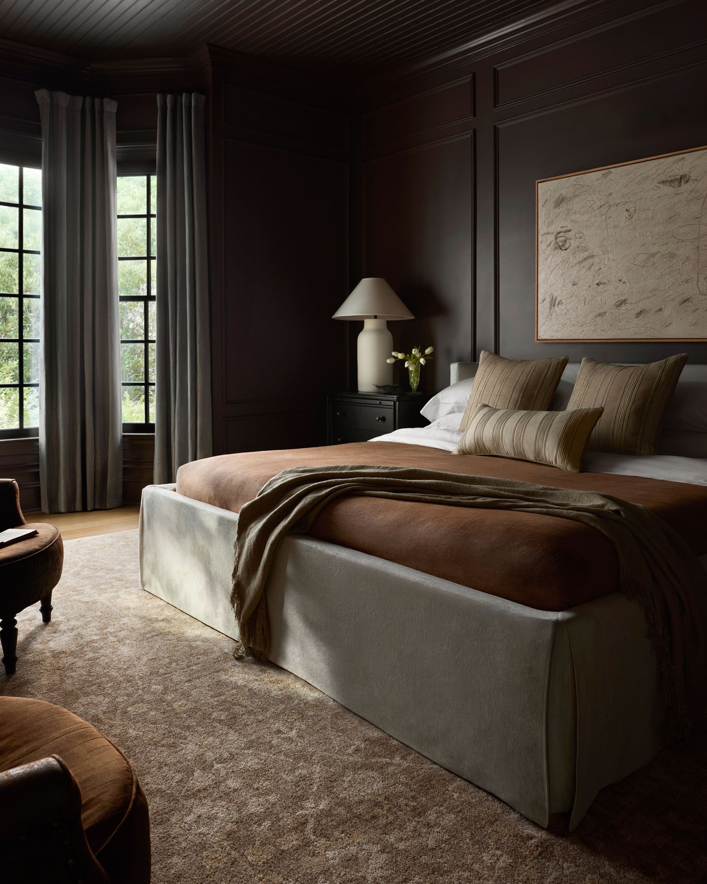 Chris Loves Julia x Loloi Palma  Brown Earth Traditional