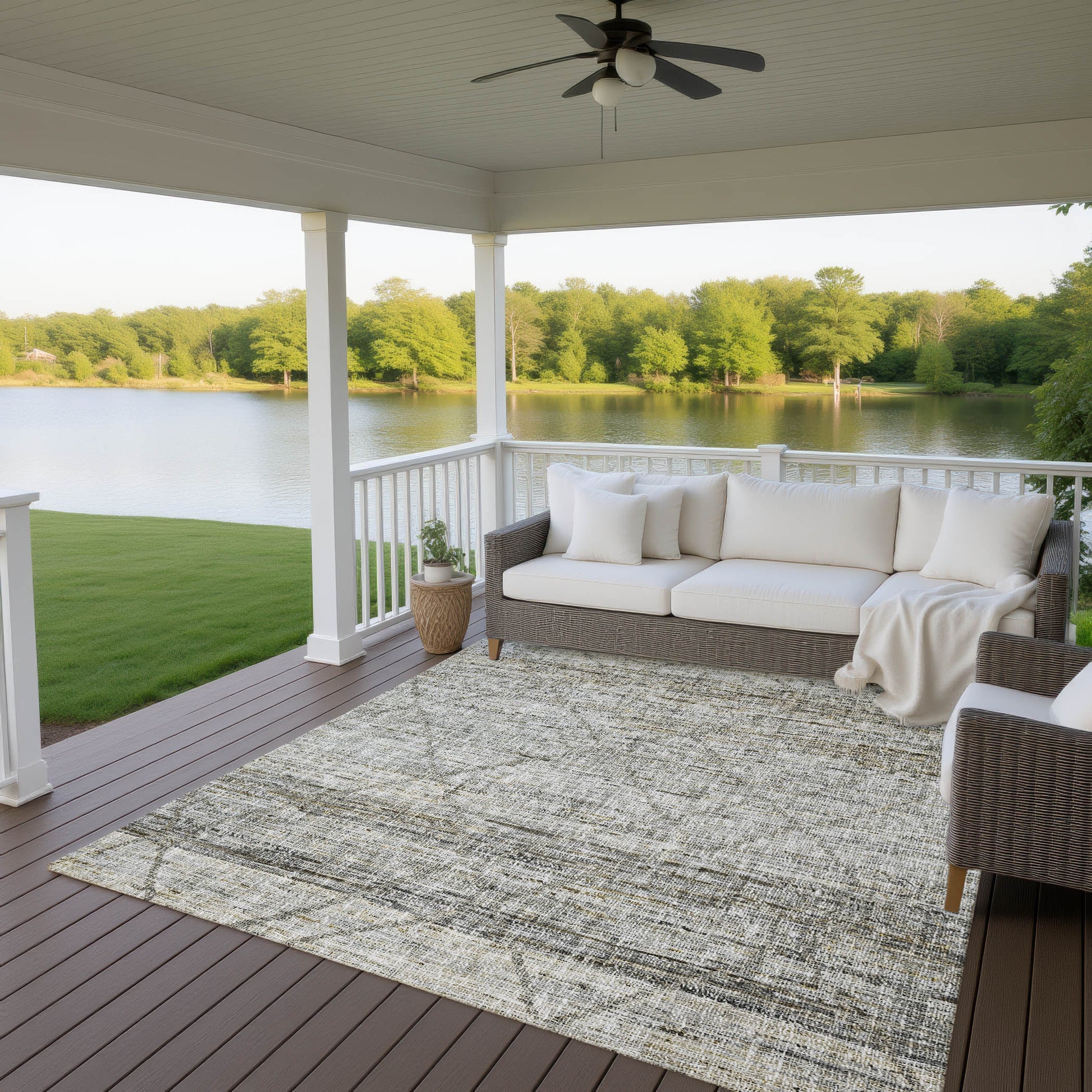 Dalyn Rugs Portico  Pewter  Transitional