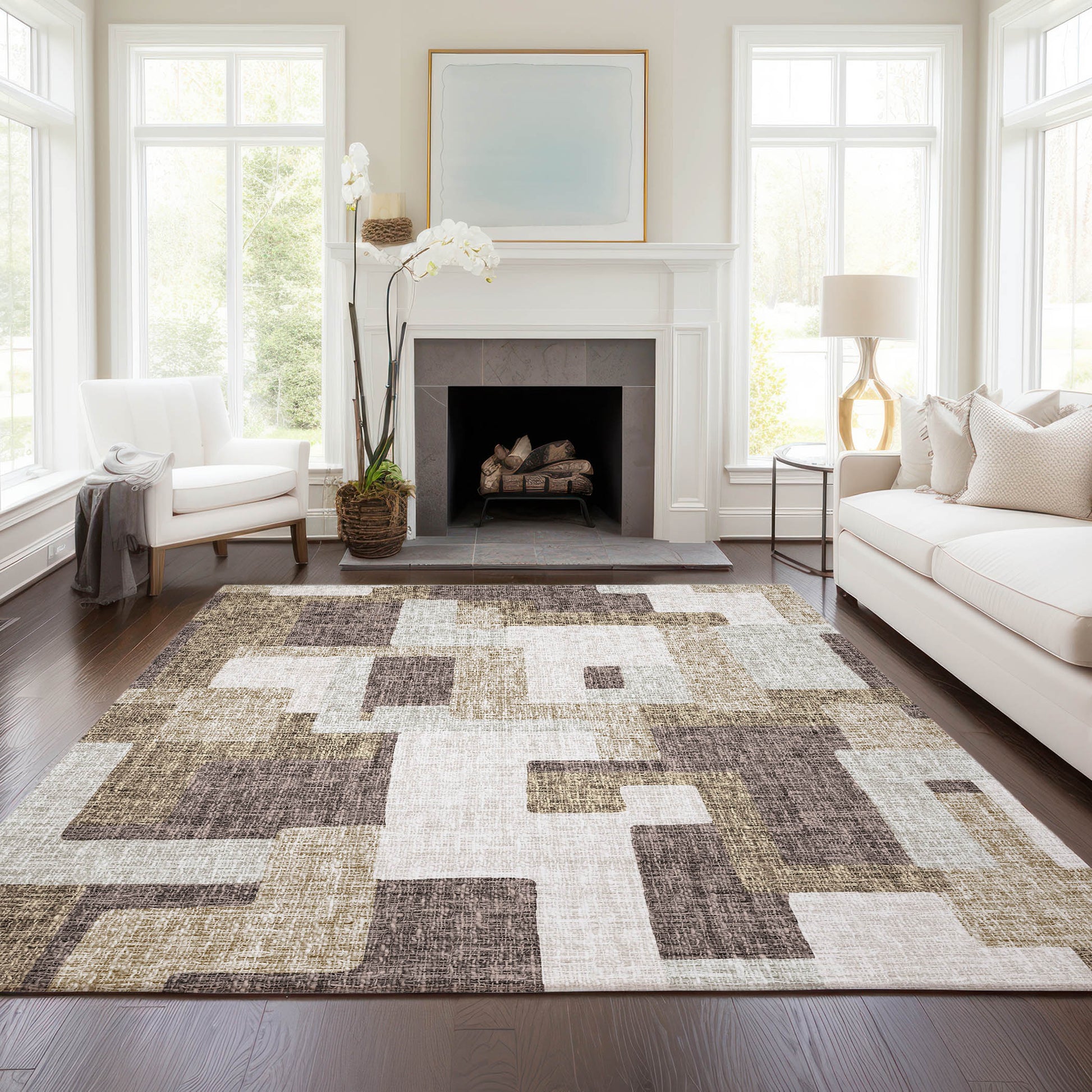 Dalyn Rugs Portico  Brown  Transitional