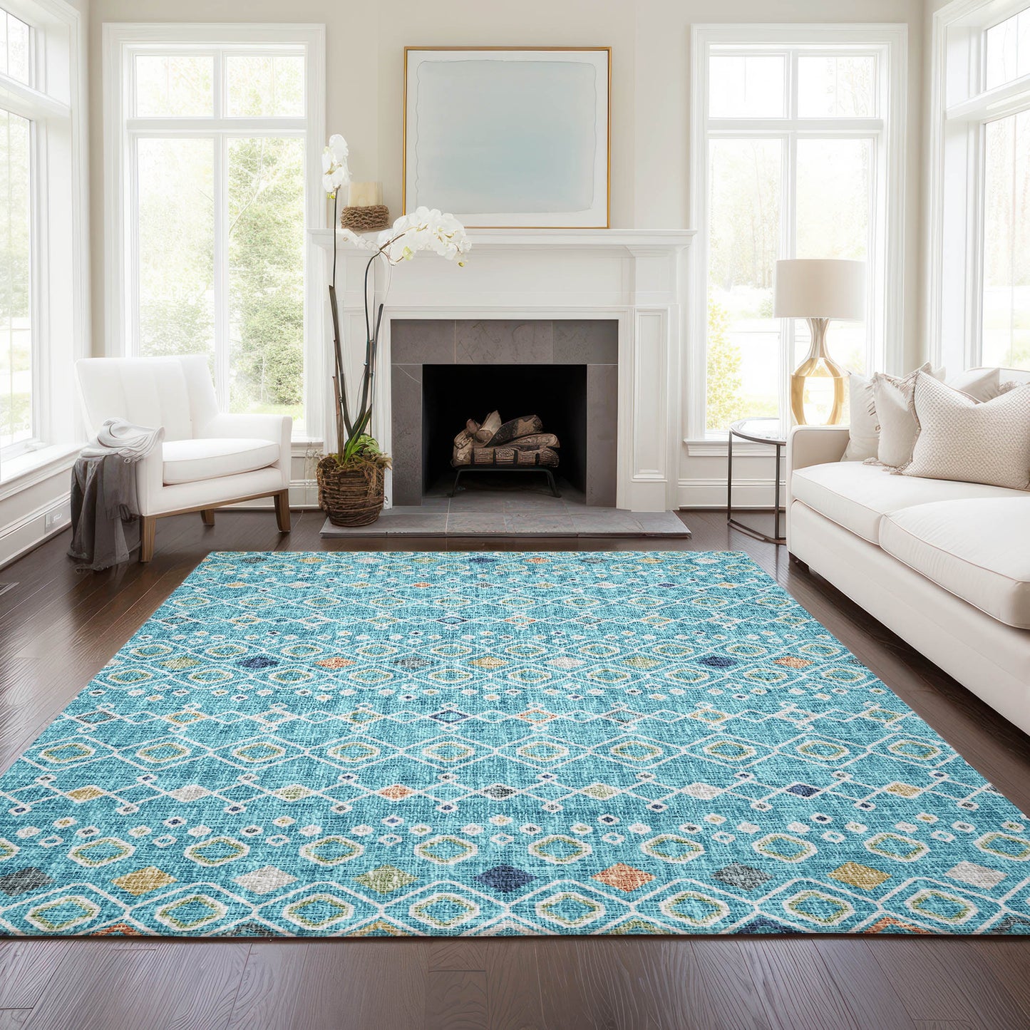 Dalyn Rugs Portico  Teal  Transitional