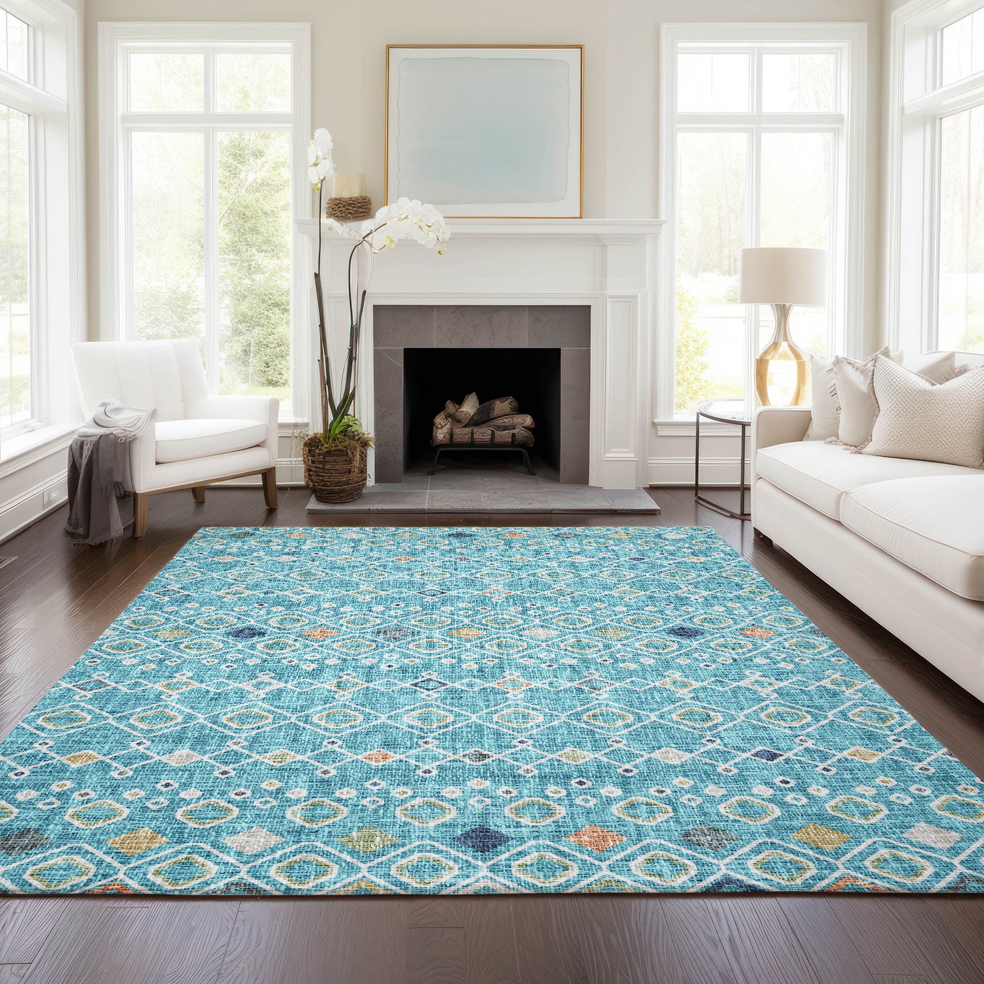 Dalyn Rugs Portico  Teal  Transitional
