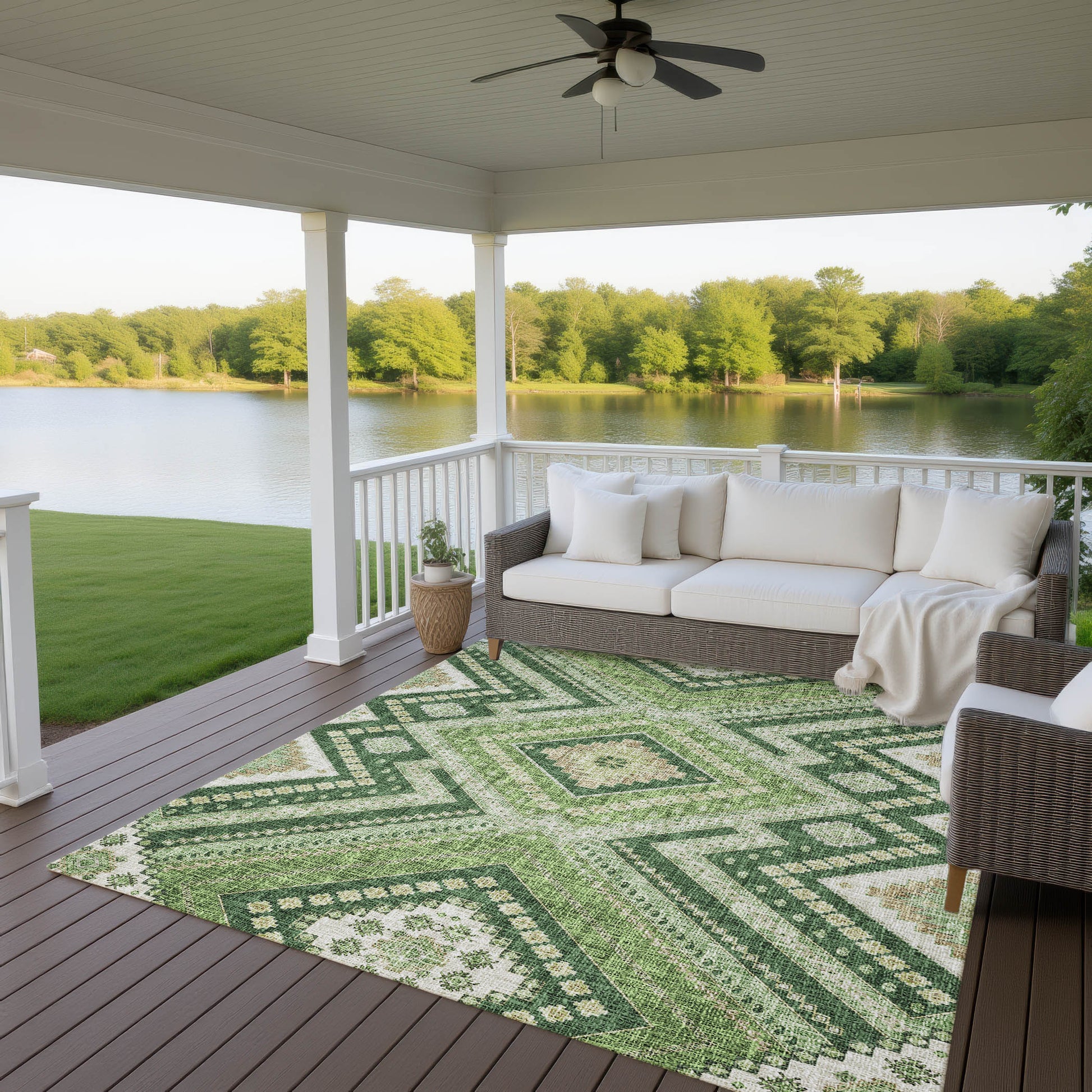 Dalyn Rugs Portico  Green  Transitional